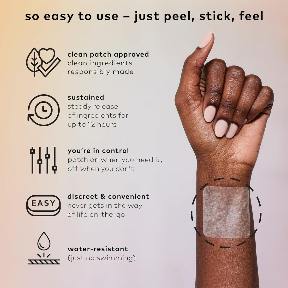 Sustained-Release Melatonin-Free Sleep Patch