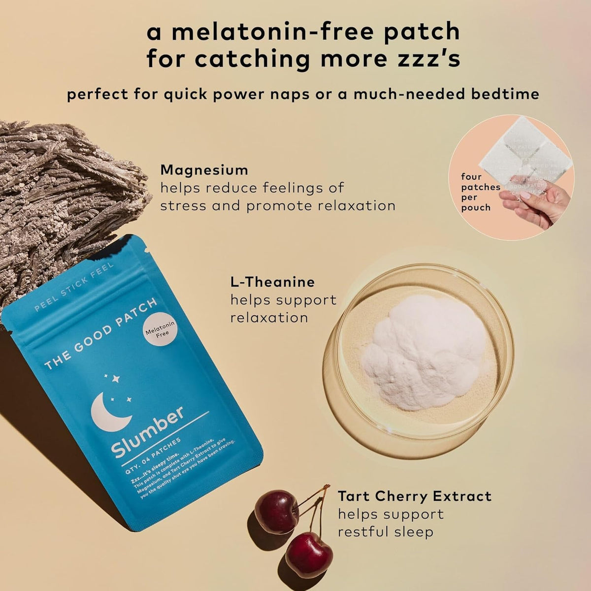 Sustained-Release Melatonin-Free Sleep Patch